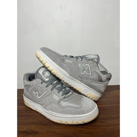 New Balance 550 Slate Gray Suede Streetwear Basketball Dad Sneakers sz 9 - Picture 3 of 9